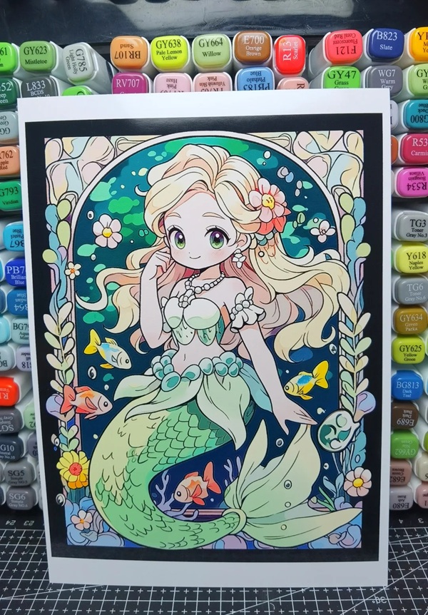 vẽ nàng tiên cá 25