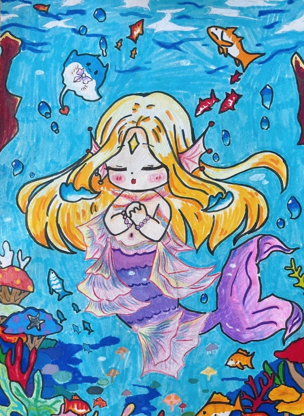 vẽ nàng tiên cá 26