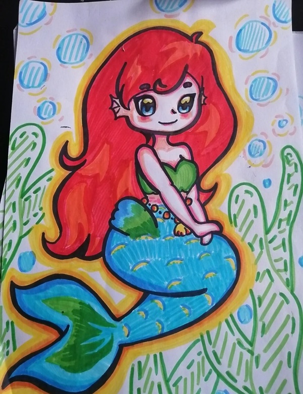 vẽ nàng tiên cá 32