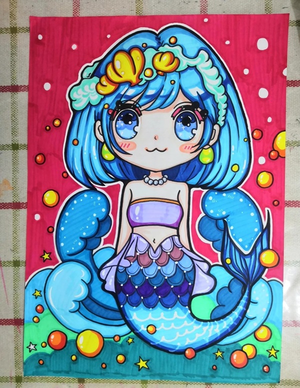 vẽ nàng tiên cá 33