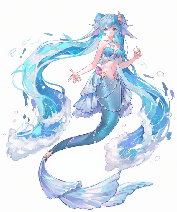 vẽ nàng tiên cá 8