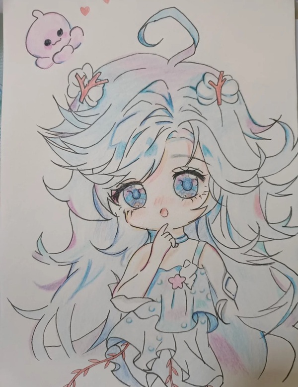 vẽ nàng tiên cá đơn giản