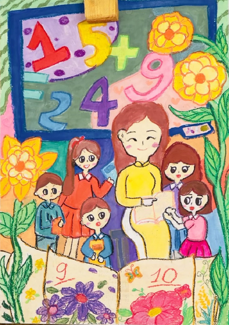 vẽ tranh 20 11 đơn giản đẹp 11