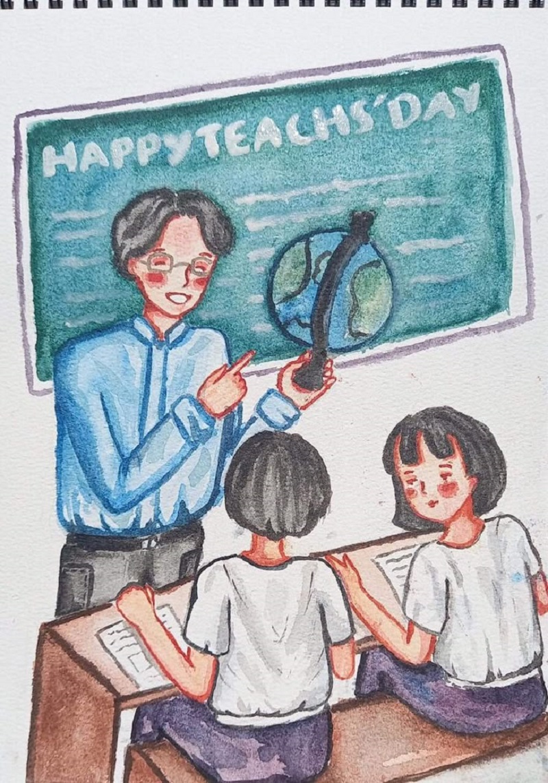 vẽ tranh 20 11 đơn giản đẹp 13