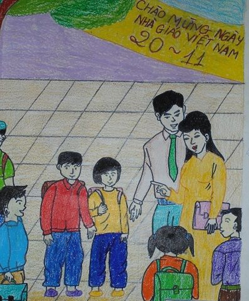 vẽ tranh 20 11 đơn giản đẹp 4