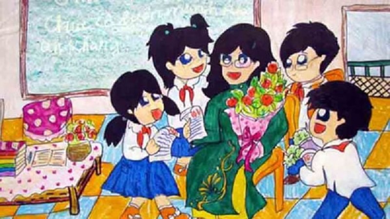 vẽ tranh 20 11 đơn giản đẹp 21