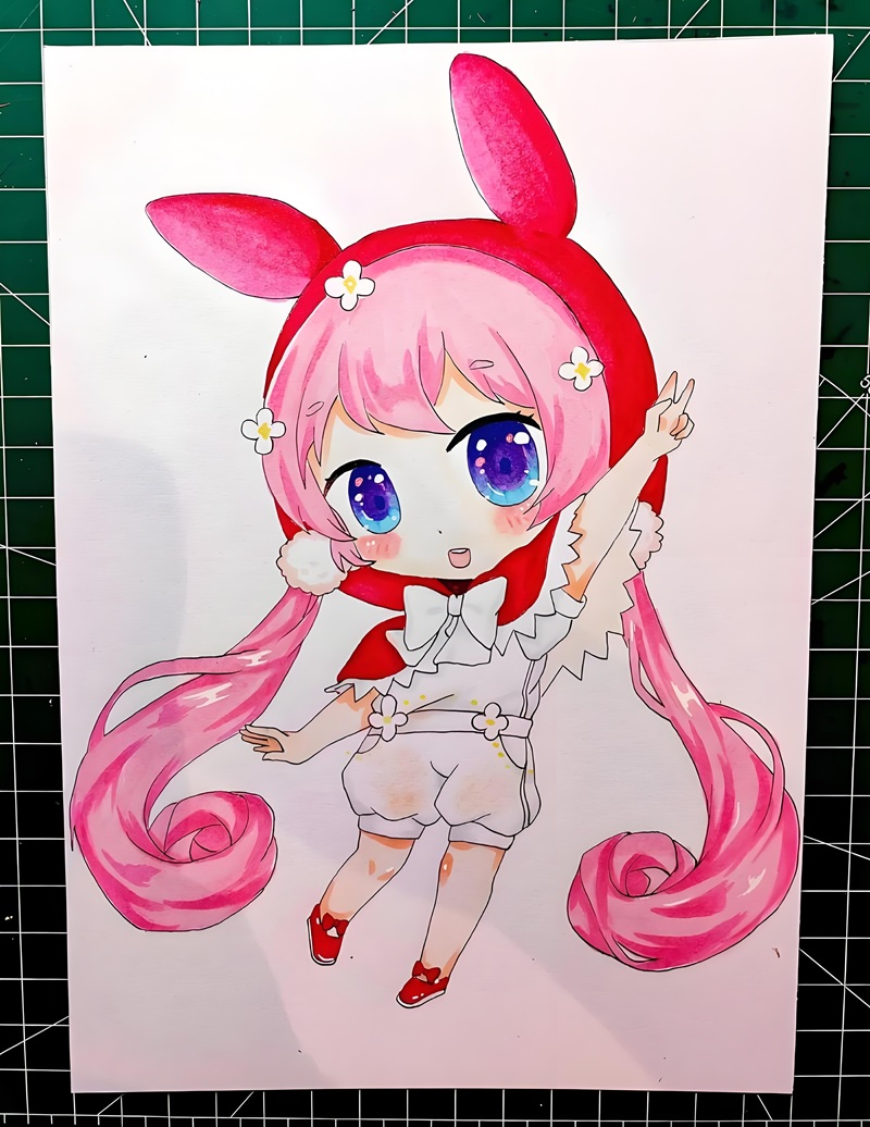 vẽ tranh anime chibi 30