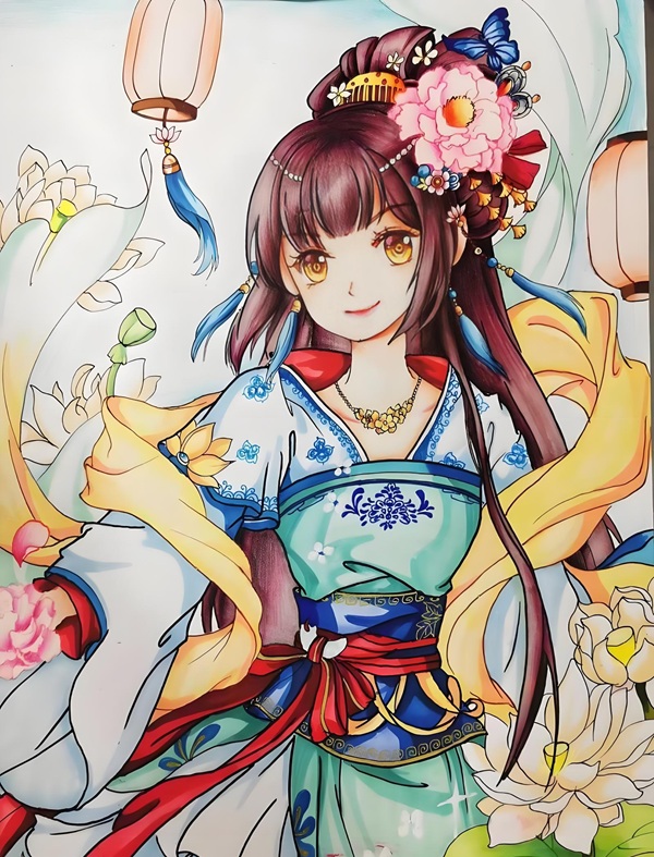 vẽ tranh anime cổ trang 31