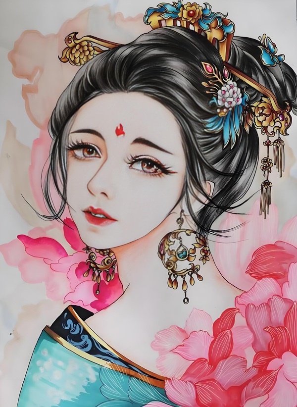 vẽ tranh anime cổ trang 34