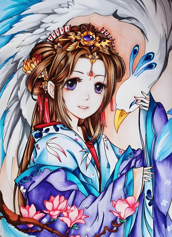 vẽ tranh anime cổ trang 35