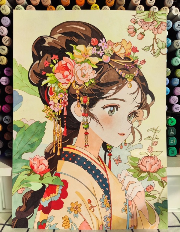 vẽ tranh anime cổ trang 8