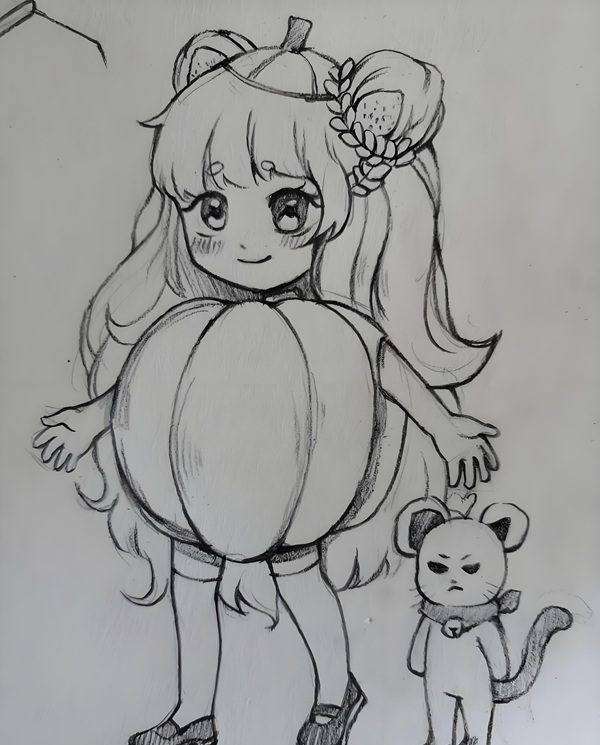 vẽ tranh anime cute 10