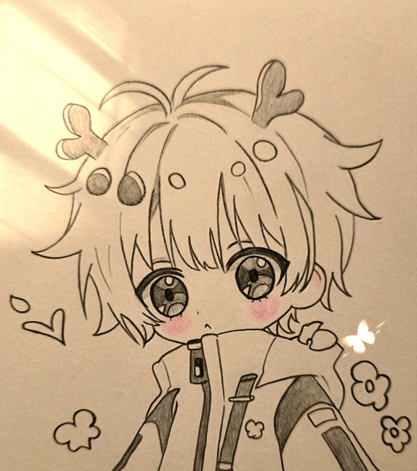 vẽ tranh anime cute 15 