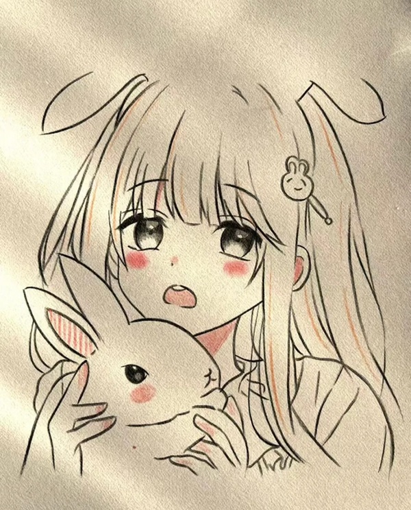 vẽ tranh anime cute 18