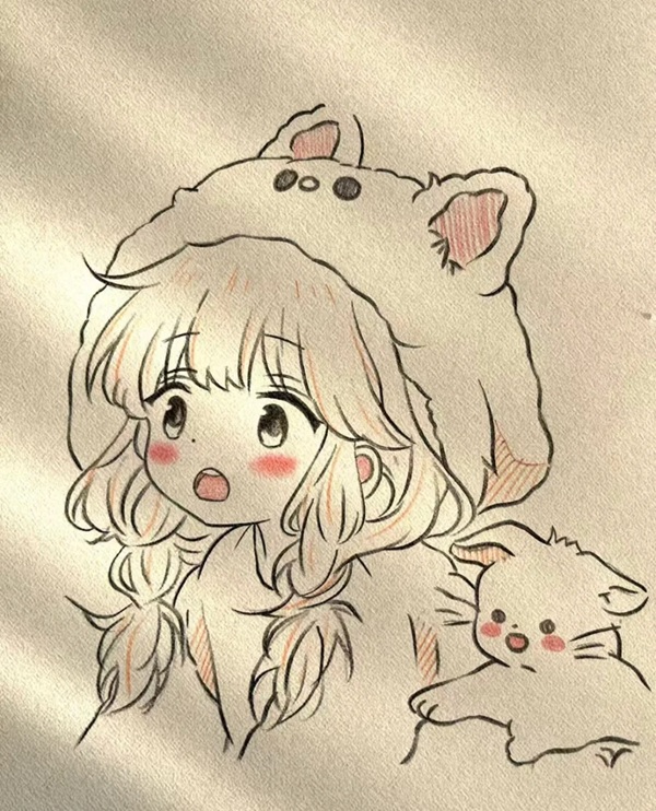vẽ tranh anime cute 21