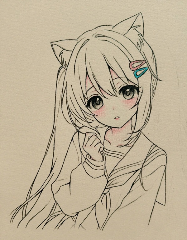 vẽ tranh anime cute 25