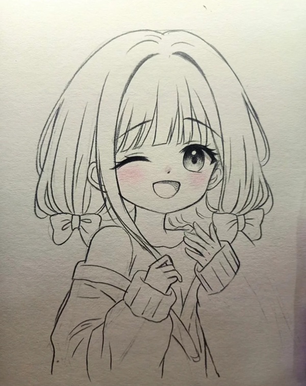 vẽ tranh anime cute 29