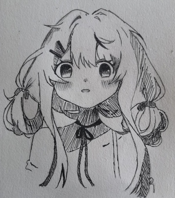 vẽ tranh anime cute 3