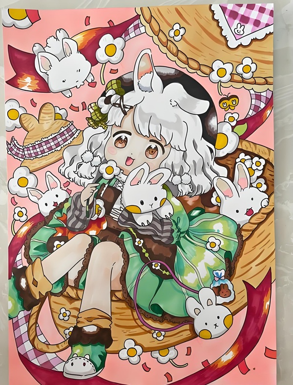 vẽ tranh anime cute 37