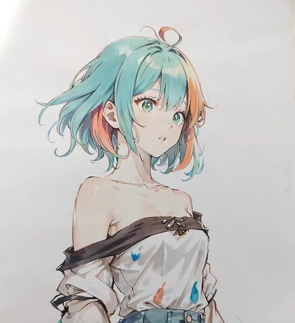 vẽ tranh anime nữ 12