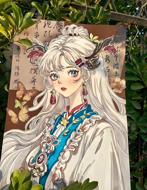 vẽ tranh anime nữ 16