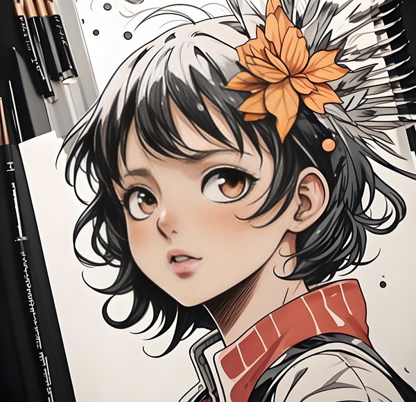vẽ tranh anime nữ 18