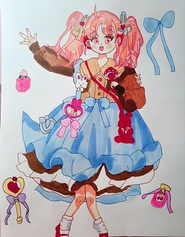 vẽ tranh anime nữ 20