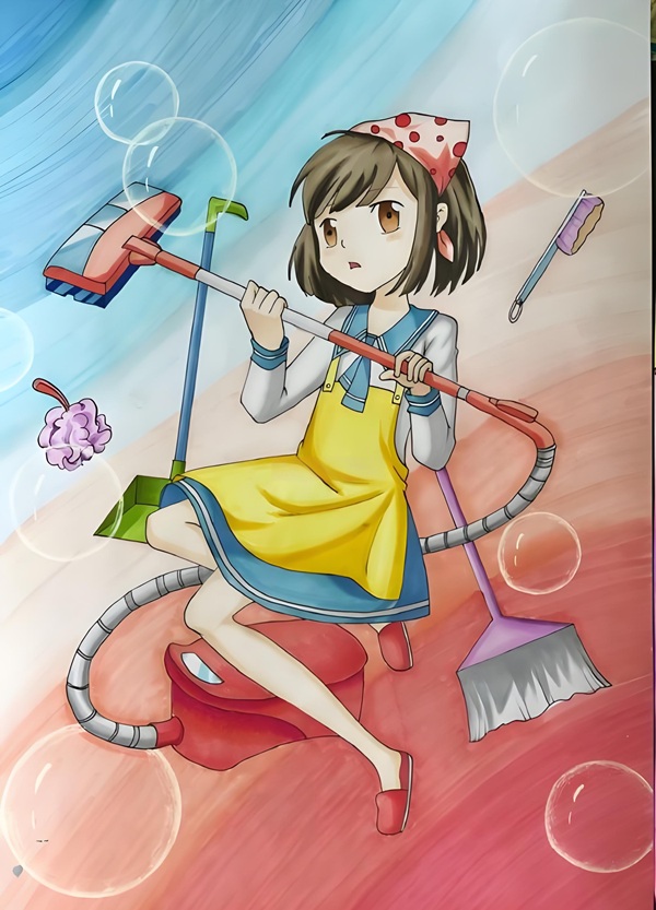 vẽ tranh anime nữ 27