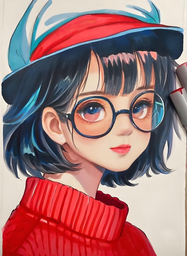 vẽ tranh anime nữ 5