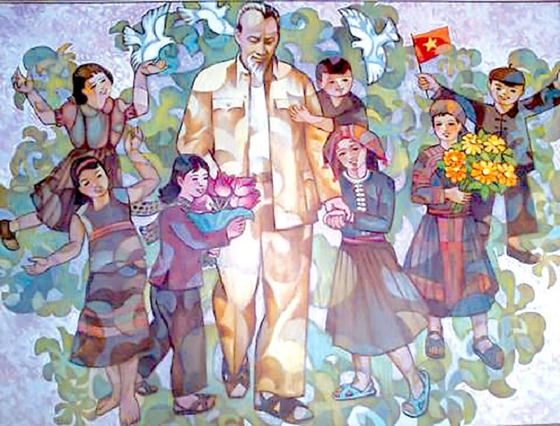 vẽ tranh bác hồ 10