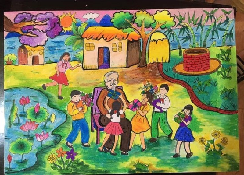 vẽ tranh bác hồ 11