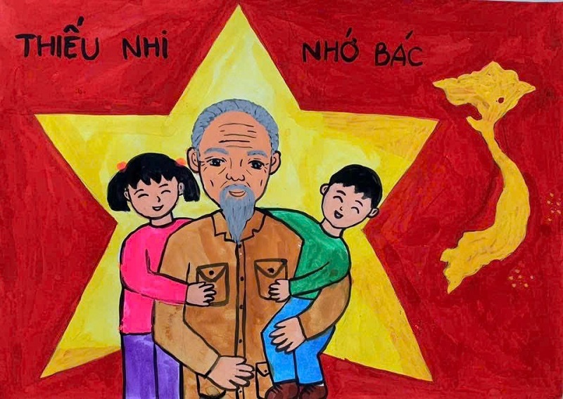 vẽ tranh bác hồ 18