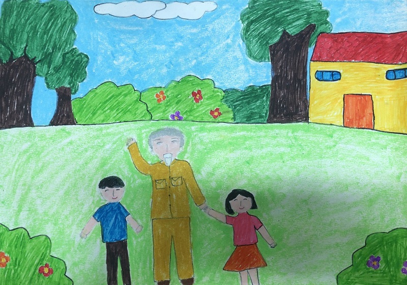 vẽ tranh bác hồ 22