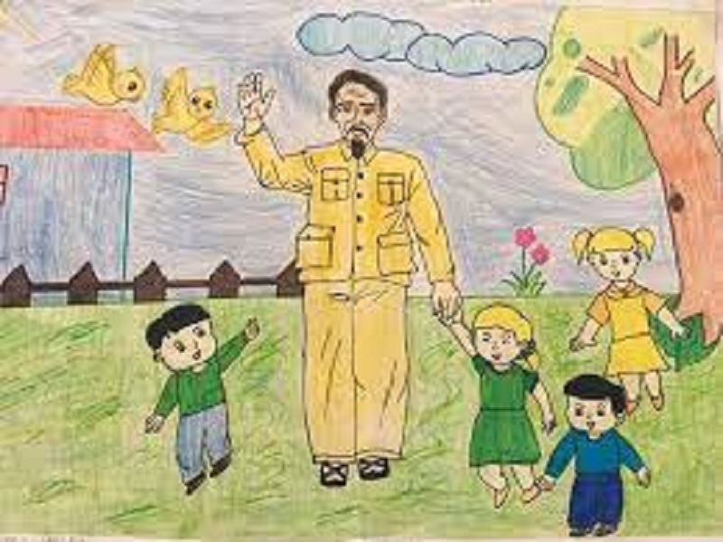 vẽ tranh bác hồ 26