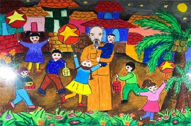 vẽ tranh bác hồ 5