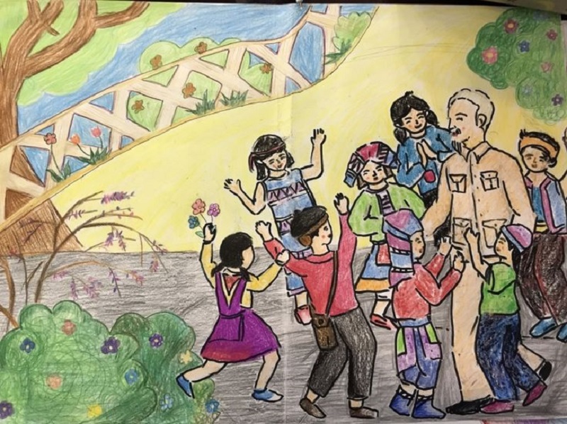 vẽ tranh bác hồ 7