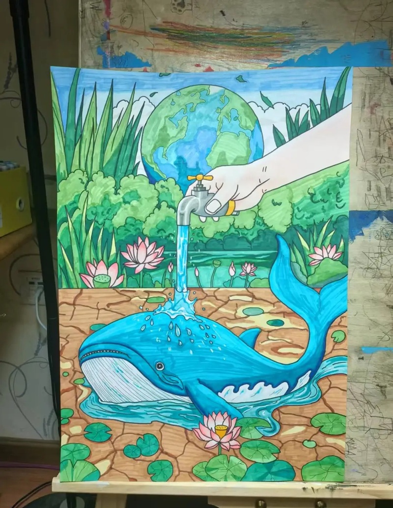 vẽ tranh bảo vệ trái đất 18