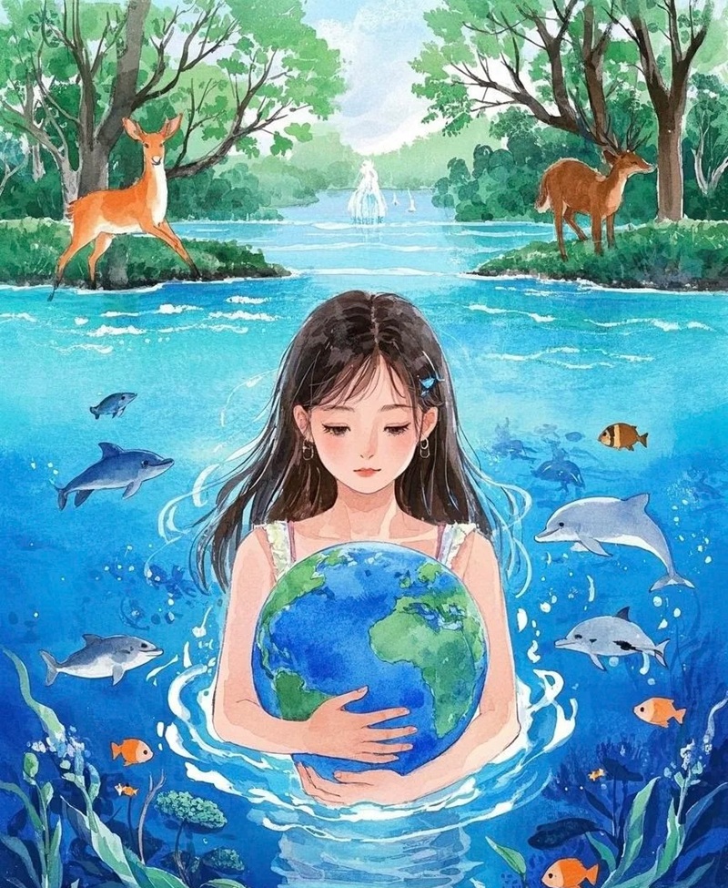vẽ tranh bảo vệ trái đất 5