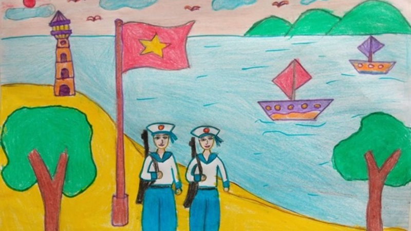 vẽ tranh biển đảo quê hương 12