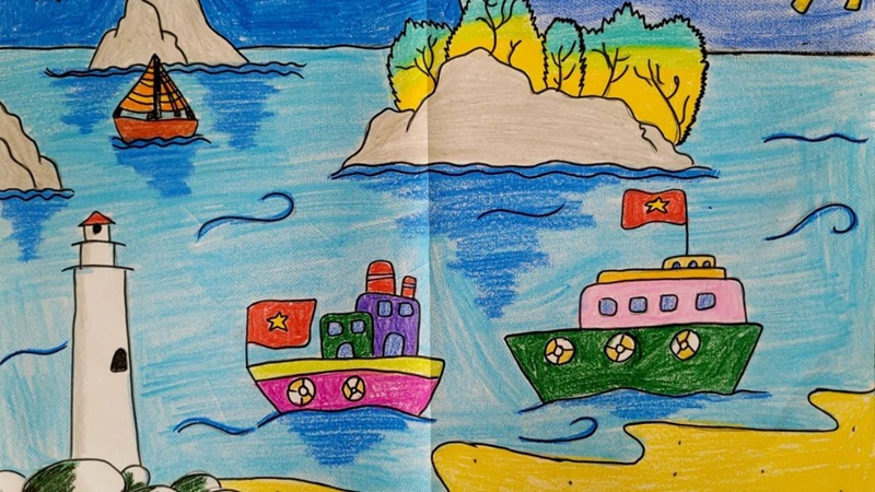 vẽ tranh biển đảo quê hương 15