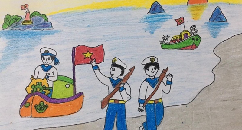 a drawing of a ship and a map7