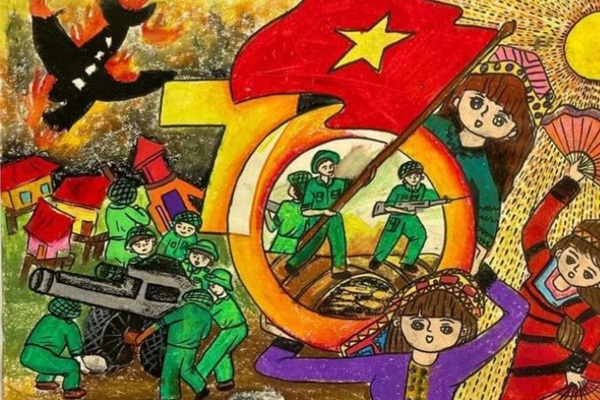 vẽ tranh chú bộ đội 10