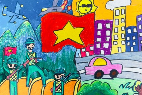 vẽ tranh chú bộ đội 11