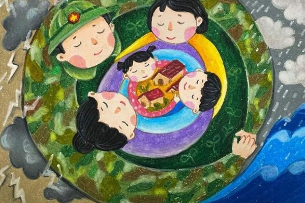 vẽ tranh chú bộ đội 2