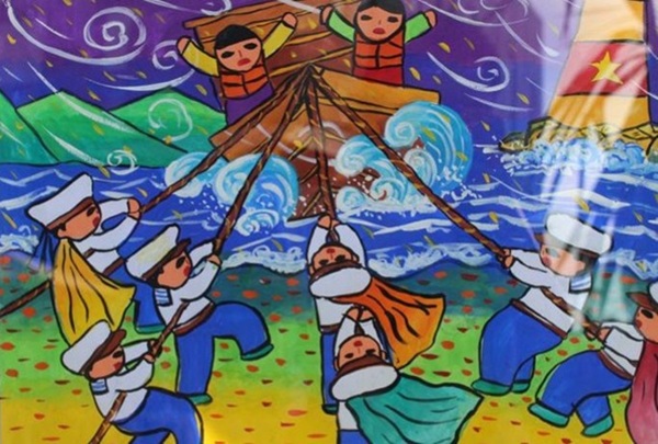 vẽ tranh chú bộ đội 3