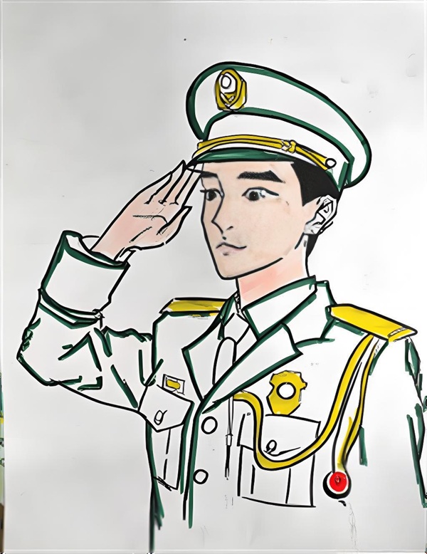 vẽ tranh chú bộ đội 18