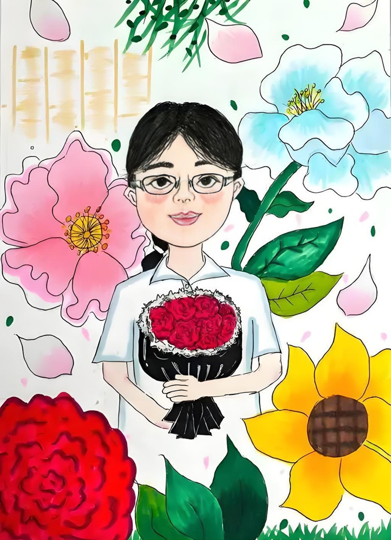 vẽ tranh cô giáo 11