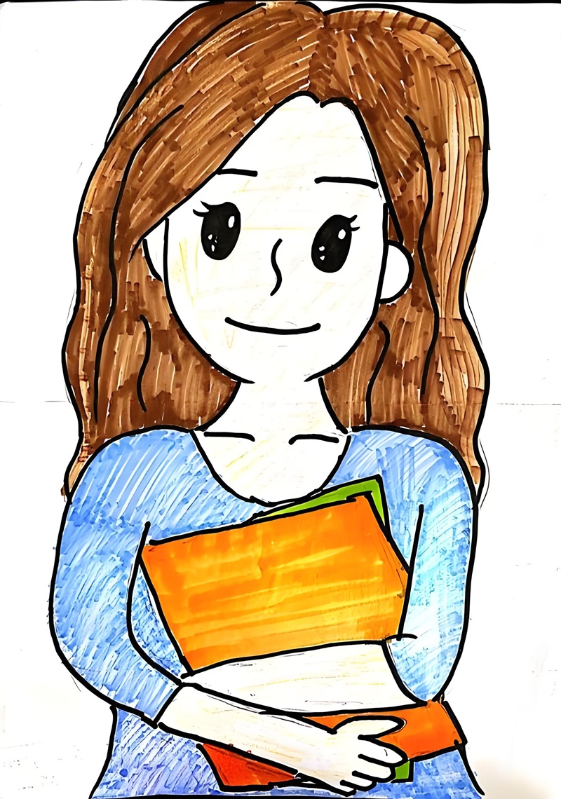 vẽ tranh cô giáo 15