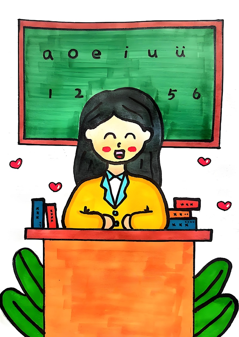 vẽ tranh cô giáo 18