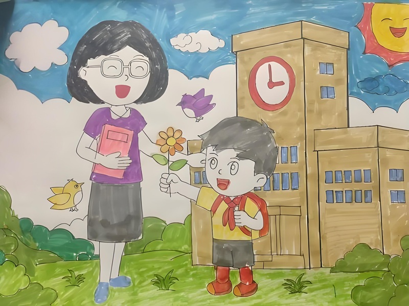 vẽ tranh cô giáo 30